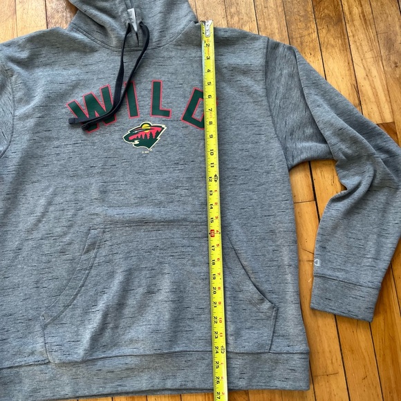Champion Men’s Gray Minnesota Wild Hockey Hooded Sweatshirt Large - Picture 6 of 8